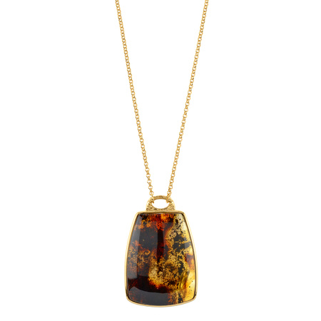 Necklace with amber