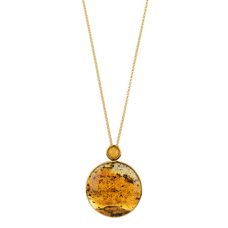 Necklace with amber