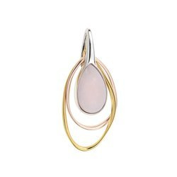 Silver pendant with pink opal