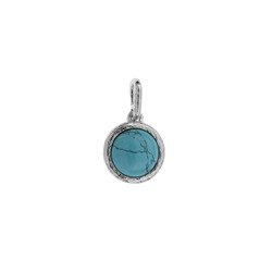 Silver pendant with turquoise