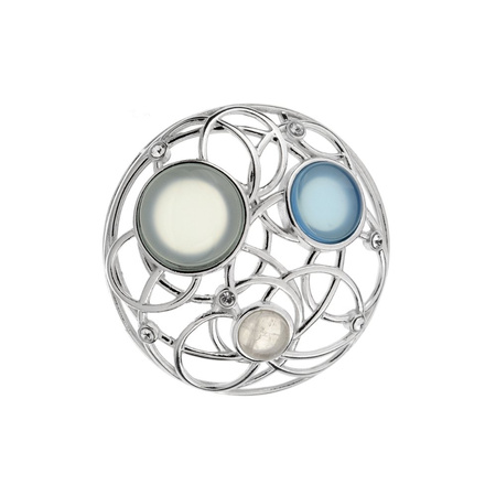 Silver pendant with gem stones