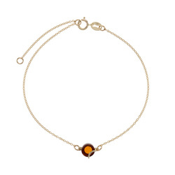 Gold bracelet with amber