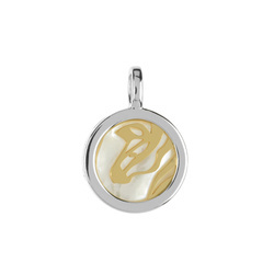 Silver pendant with mother of pearl - zebra