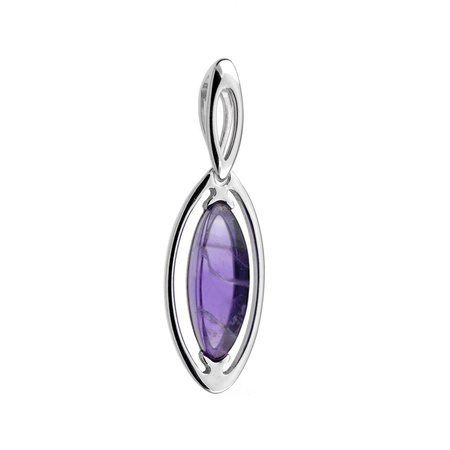 Silver pendant with amethyst