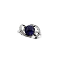 Silver ring with lapis lazuli