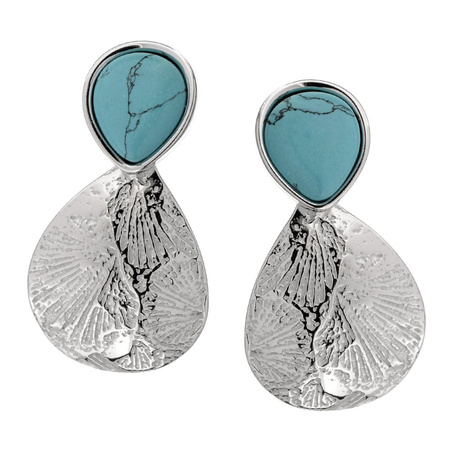 Silver earrings with turquoise