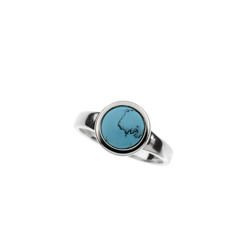 Silver ring with  turquoise