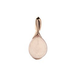 Silver pendant with rose quartz