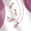 Silver earrings with rose quartz