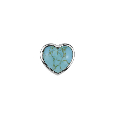 Silver pendant with turquoise- heart