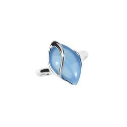 Silver ring with agat