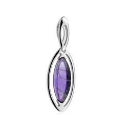 Silver pendant with amethyst