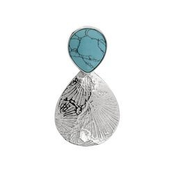 Silver pendant with turquoise