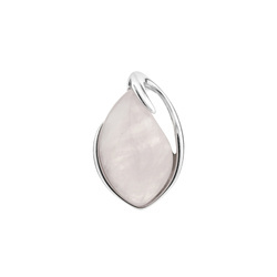 Silver pendant with rose quartz