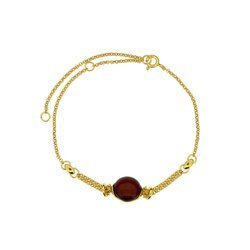 Silver bracelet with amber