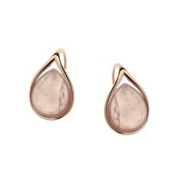 Silver earrings with rose quartz