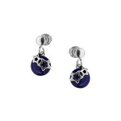 Silver earrings with lapis lazuli