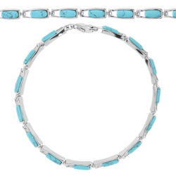 Silver bracelet with turquoise