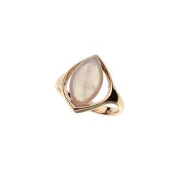 Silver ring with rose quartz