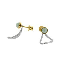 Silver earrings with amazonite