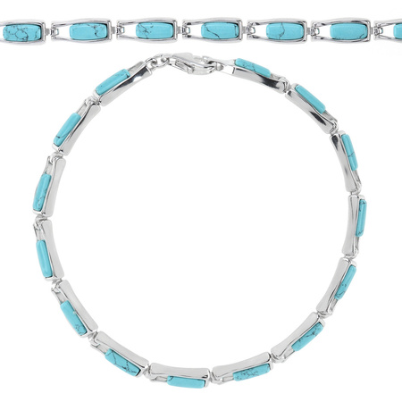 Silver bracelet with turquoise