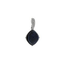 Silver pendant with dumortierite