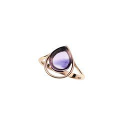 Silver ring with amethyst