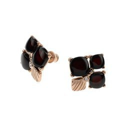 Silver earrings with amber