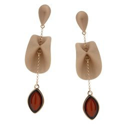 Silver earrings with amber