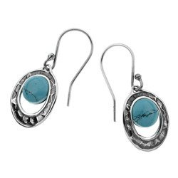 Silver earrings with turquoise