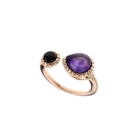 Silver ring with amethyst