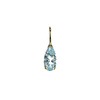 Gold pendant with blue topaz