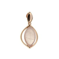 Silver pendant with rose quartz