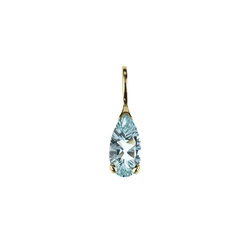 Gold pendant with blue topaz