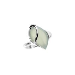 Silver ring with agat