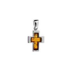 Silver pendant  with amber