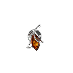 Pin pendant with amber