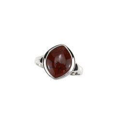 Silver ring with jasper