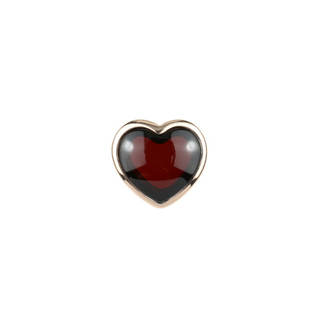 Silver pendant with amber- heart