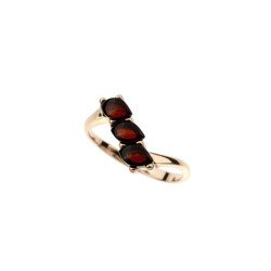 Silver ring with amber