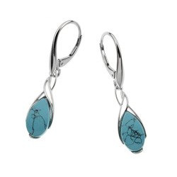 Silver earrings with turquoise