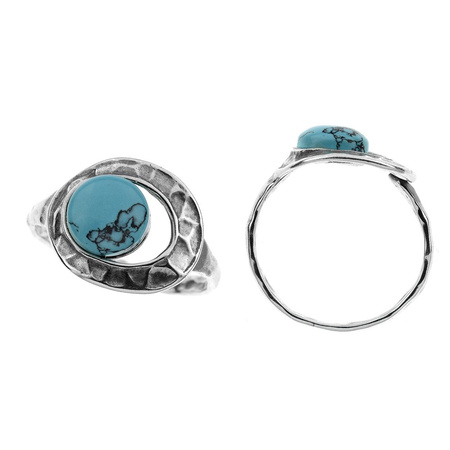 Silver ring with turquoise