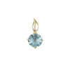 Gold pendant with blue topaz