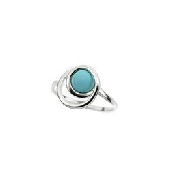 Silver ring with turquoise