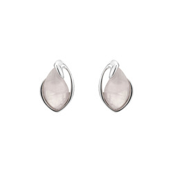 Silver earrings with rose quartz