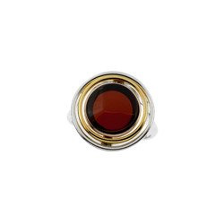 Silver ring with amber