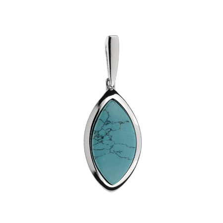 Silver pendant with turquoise