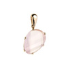 Gold pendant with rose quartz