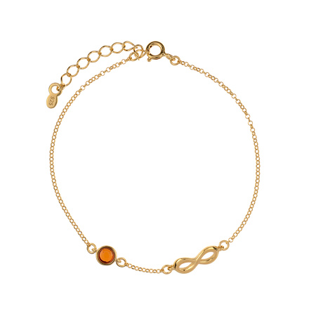 Silver bracelet with amber