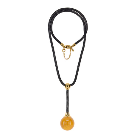 Necklace Qule with amber